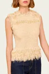 Ulla Johnson Kassi Knit Tweed Sleeveless Top In Lumin In Neutral