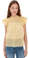 Ulla Johnson Kassi Top Chantilly In Yellow