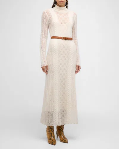 Ulla Johnson Kassia Turtleneck Maxi Dress In Ivory