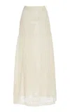 Ulla Johnson Katja Embroidered Tulle Maxi Skirt In Ivory