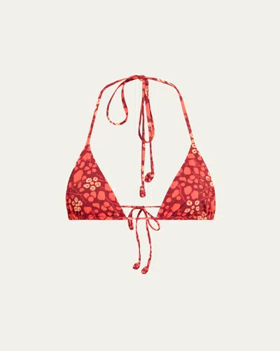 Ulla Johnson Keaton Bikini Top In Coral