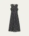 Ulla Johnson Kiana Cutout Embroidered Cotton-organdy Midi Dress In Black