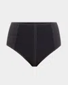 Ulla Johnson Kiele High Waist Bikini Bottoms In Noir