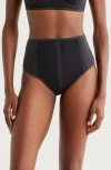 Ulla Johnson Kiele High Waist Bikini Bottoms In Black