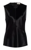 Ulla Johnson Kiera Satin Top In Black