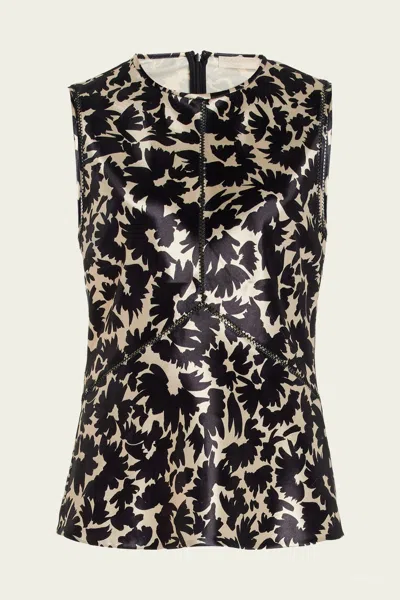 Ulla Johnson Kiera Satin Top In Raven In Black