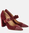 Ulla Johnson Kiki 95 Suede Pumps In Red