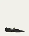 Ulla Johnson Kiki Mesh Mary Jane Ballerina Flats In Black