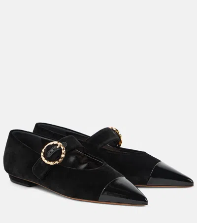 Ulla Johnson Kiki Suede Mary Jane Shoes In Black