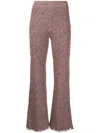 Ulla Johnson Knitted Flared Trousers In Multicolour