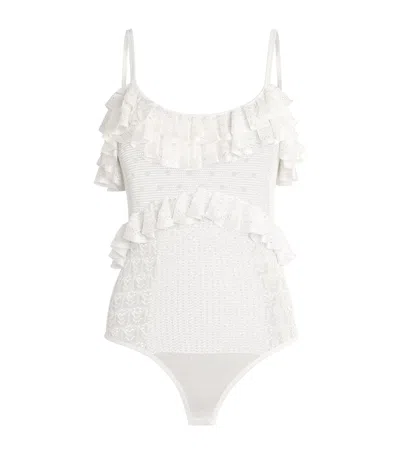 ULLA JOHNSON ULLA JOHNSON KNITTED RUFFLE BANIA BODYSUIT