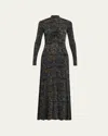 Ulla Johnson Koa Jersey Ruched Front Turtleneck Dress Desert Jasper