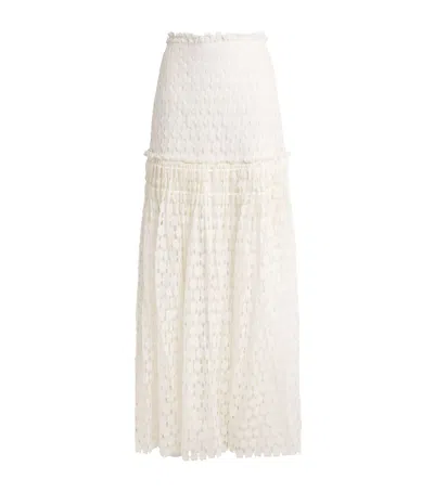 Ulla Johnson Lace Aris Maxi Skirt In White