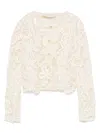 Ulla Johnson Caris Cropped Guipure Lace Jacket In Neutrals