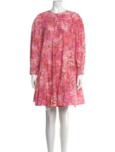 Pre-owned Ulla Johnson Lace Pattern Knee-length Dress In Pink