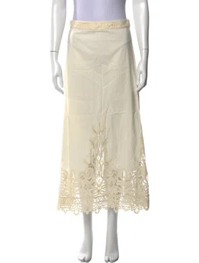 Pre-owned Ulla Johnson Lace Pattern Long Skirt W/ Tags In Neutral