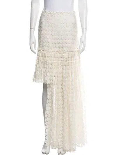 Pre-owned Ulla Johnson Lace Pattern Long Skirt W/ Tags In Neutrals