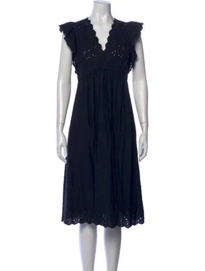Pre-owned Ulla Johnson Lace Pattern Midi Length Dress In Blue
