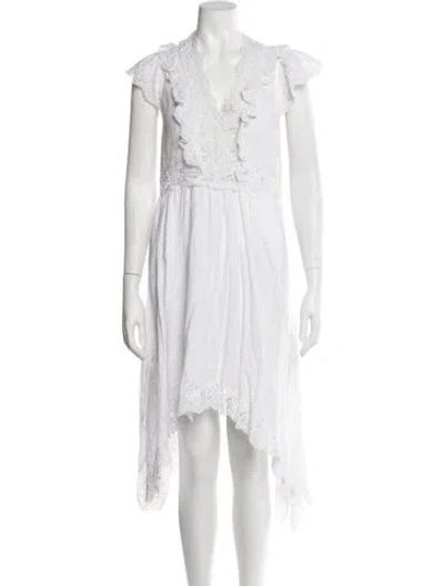 Pre-owned Ulla Johnson Lace Pattern Midi Length Dress In Blue
