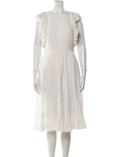 Pre-owned Ulla Johnson Lace Pattern Midi Length Dress In Neutral