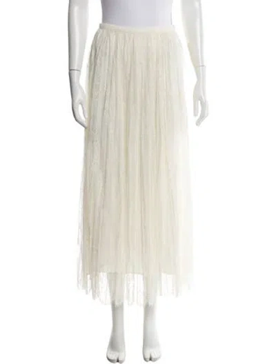 Pre-owned Ulla Johnson Lace Pattern Midi Length Skirt W/ Tags In Neutral