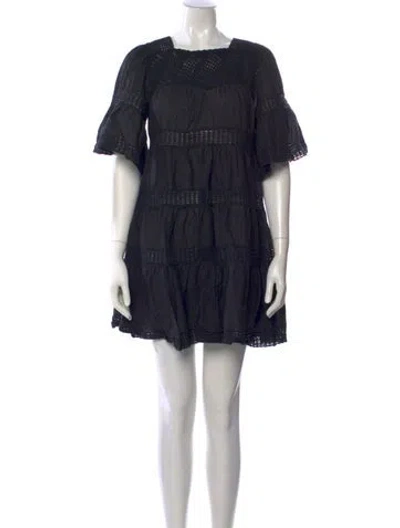 Pre-owned Ulla Johnson Lace Pattern Mini Dress In Blue