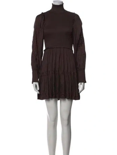 Pre-owned Ulla Johnson Lace Pattern Mini Dress In Brown