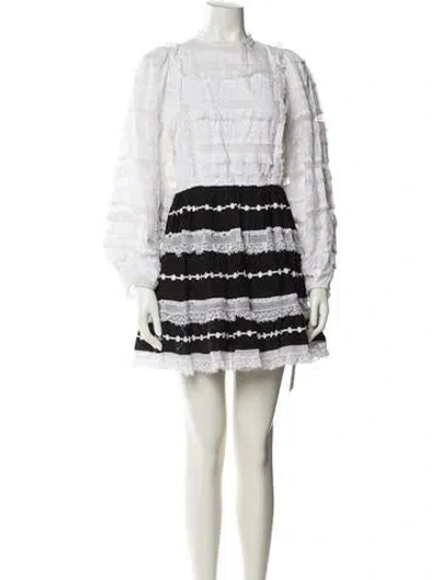 Pre-owned Ulla Johnson Lace Pattern Mini Dress In Multi