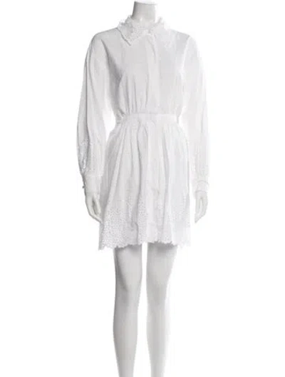 Pre-owned Ulla Johnson Lace Pattern Mini Dress In Neutrals