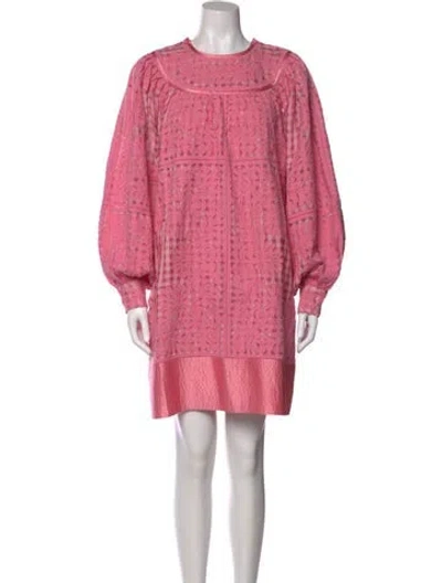 Pre-owned Ulla Johnson Lace Pattern Mini Dress In Pink