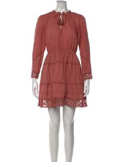 Pre-owned Ulla Johnson Lace Pattern Mini Dress In Pink