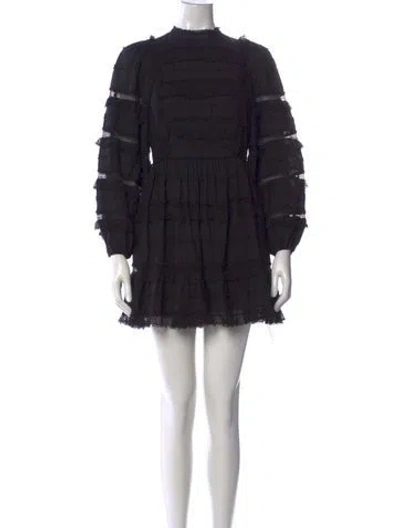 Pre-owned Ulla Johnson Lace Pattern Mini Dress W/ Tags In Black