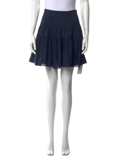 Pre-owned Ulla Johnson Lace Pattern Mini Skirt In Black