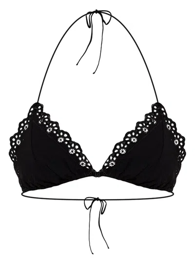ULLA JOHNSON LACE-TRIM BIKINI TOP