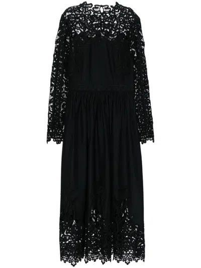 Ulla Johnson Lace-trim Maxi Dress In Black