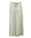 Ulla Johnson Lace Up Pleated Twill Pants In Beige Lyocell In Beige