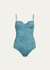 Ulla Johnson Nahla Underwire One-piece Swimsuit In Lagoon