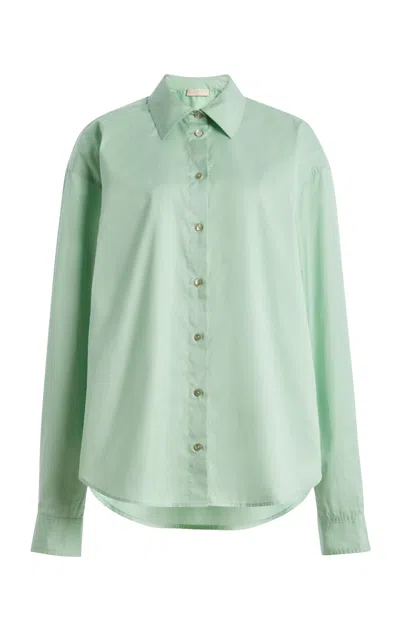 Ulla Johnson Laia Cotton Blouse In Green