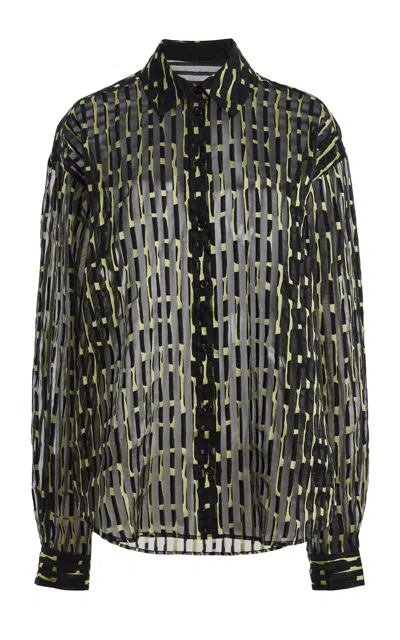 Ulla Johnson Laia Cotton-blend Button-front Blouse In Black