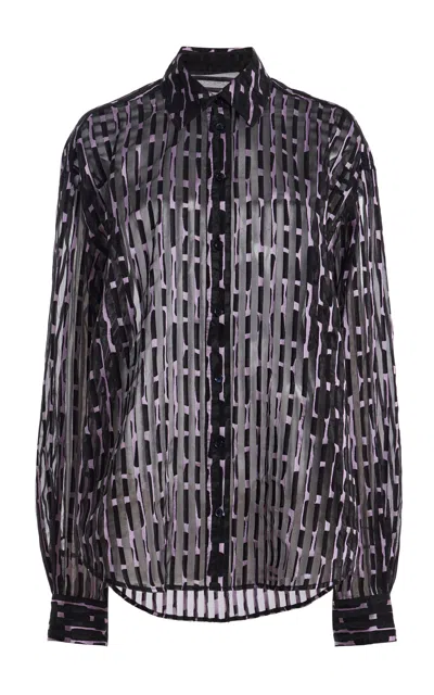 Ulla Johnson Laia Cotton-blend Button-front Blouse In Brown