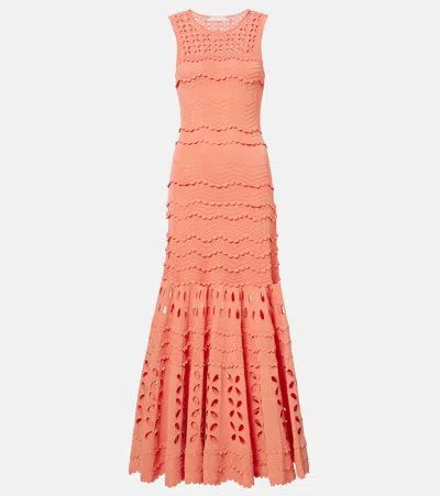 Ulla Johnson Lakshmi Broderie Anglaise Maxi Dress In Orange