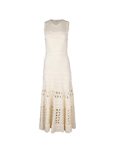 Ulla Johnson Lakshmi Cut-out Tiered Maxi Dress In Neutral