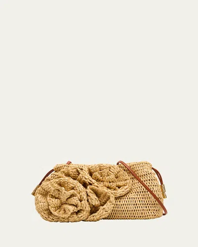 Ulla Johnson Lali Floral Crochet Pouch Clutch Bag