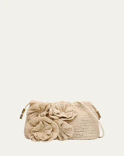 Ulla Johnson Lali Floral Crochet Pouch Clutch Bag