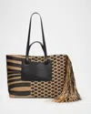 Ulla Johnson Lali Large Multi-pattern Fringe Tote Bag