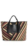 Ulla Johnson Lali Large Raffia Tote Canyon Stripe In Canyon Stripe