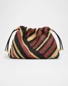 Ulla Johnson Lali Mini Striped Pouch Clutch Bag In Canyon Stripe