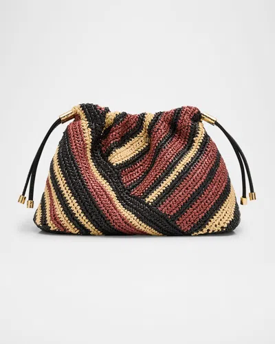 Ulla Johnson Lali Mini Striped Pouch Clutch Bag In Canyon Stripe
