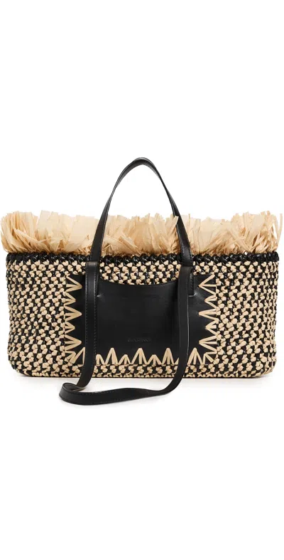 Ulla Johnson Lali Small East-west Tote Noir Natural