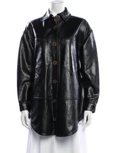 Pre-owned Ulla Johnson Lamb Leather Jacket In Black